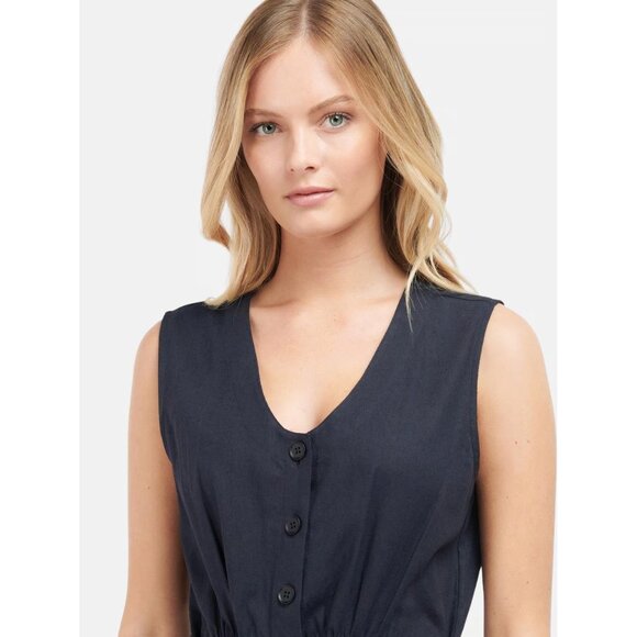 Barbour Rutherglen Cotton & Linen Midi Dress - Picture 3 of 5